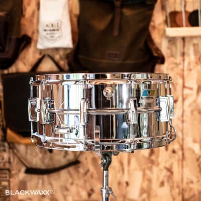 Ludwig Supraphonic - Vintage 6.5x14" 10-Lug - Pointed Blue Olive Badge - Bonham Snare image 8