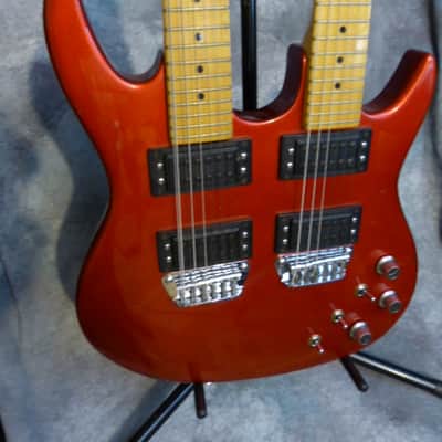 Peavey Hydra Double Neck Electric Guitar 1980's Red image 2