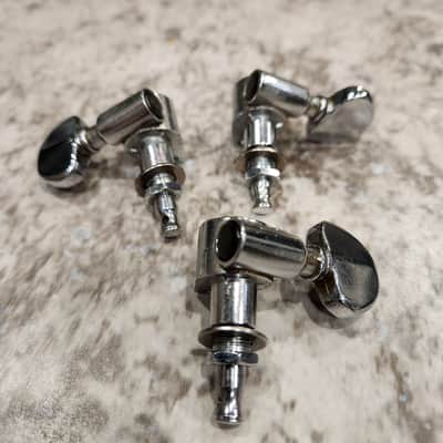 1960s - 70s Grover Pat Pending 3 + 3 Tuners - With Nuts, & Washers - Chrome image 2