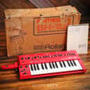1983 Roland SH-101 32-Key Monophonic Synthesizer Red w/ Mod Grip (Clean!)