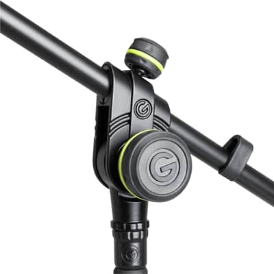 Gravity Stands MS 2321 B Black Round Base Microphone Stand w 2-Point Adjustment Boom image 4