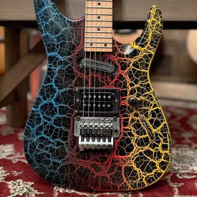 Used Charvel Fusion Deluxe w/ Hard Case – 1980s 1990s, Maple Fretboard, Floyd Rose, Rainbow Crackle image 5