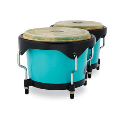 Latin Percussion 6 1/4-Inch and 7 1/4-Inch Bongos with Carrying Bag and Tuning Wrench (Sea Foam) image 5