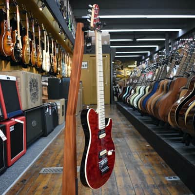 Ernie Ball Music Man 30th Anniversary Axis Electric Guitar Translucent Red Quilt w/Hard Case image 5