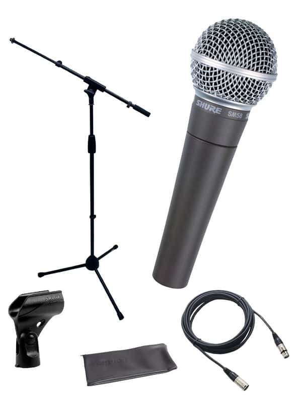 Shure SM58-LC+STAND+CABLE-Microphone Bundle Boom Stand & XLR Cable FREE SHIP image 1