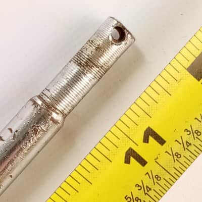 3/8x11 5/8" Straight Disappearing Spur/Cymbal Arm Rod Chrome Stand Part 5/16"top image 2