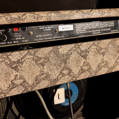 Fender Champ 12 1990 12W Combo Guitar Amp Snakeskin finish 1990 image 5