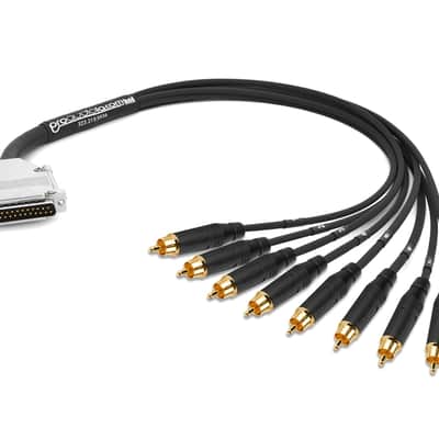 Analog DB25 to RCA Snake Cable | Made from Mogami 2932 & Amphenol Gold Connectors | Premium Finish | Black | 8 Feet image 1