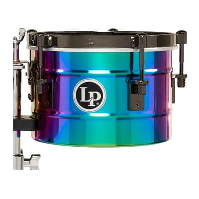 Latin Percussion 9-1/4"/10-1/4" Tony Succar Timbalitos - Rainbow Black Nickel image 3