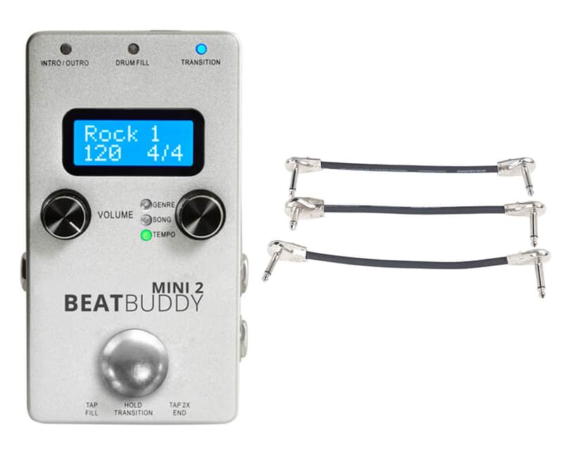 Beatbuddy Mini 2 Drum Pedal Us/Cn Model + Gator Patch Cable 3 Pack image 1