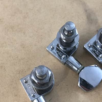 Vintage Genuine Fender Squier 2 Pin Mount Guitar Tuners Light Relic Drilled Post image 7