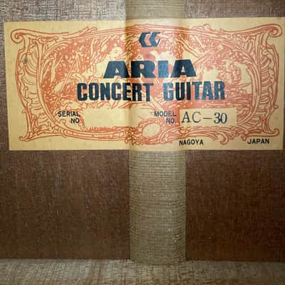 Aria 1974 AC30 Concert Classical Acoustic Guitar with Hard Case image 17