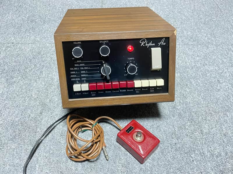 Ace Tone FR-6 Rhythm Ace 1960s - Wood w/foot switch image 1