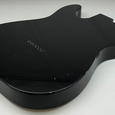 4lbs 10oz BloomDoom Nitro Lacquer Aged Relic Black T-Style Vintage Guitar Body image 11