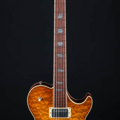 Collings SoCo Deluxe Carved Premium Quilted Maple and Mahogany Iced Tea Sunburst Semi-Hollow Custom NEW - Iced Tea Sunburst image 9