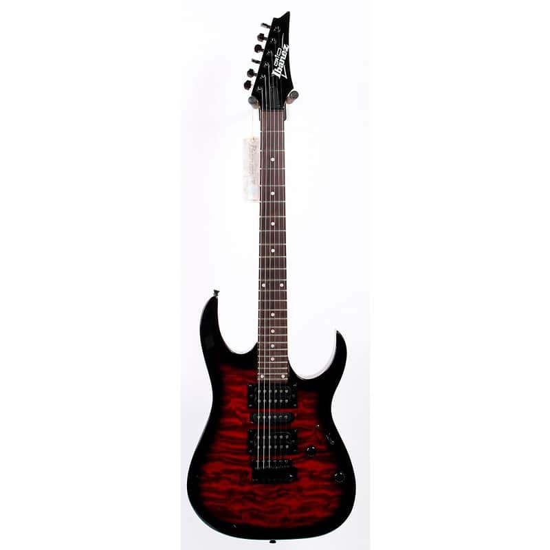 Ibanez GRX70QA-TRB Gio RX Series Transparent Red Burst image 1