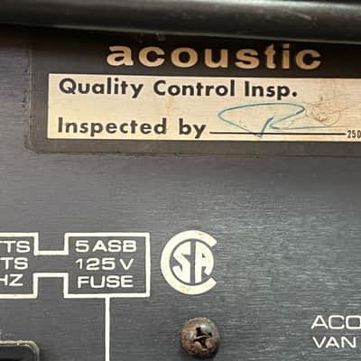 Acoustic Model 450 Solid State Amp and Model 400 Cabinet image 11