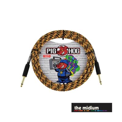 Pig Hog Graffiti Series 1/4" TS Instrument Cable – Orange Graffiti – (Multiple Lengths) - PCH20GOR 20' (20 ft.) image 2