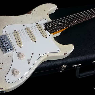 Friedman USA Custom Shop Vintage S Guitar in Mary Kaye Skull Lace image 2