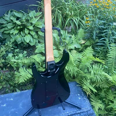 Jackson Professional Dinky Reverse MIJ Schaller Floyd Rose and EMG Pickups 90’s Black Japanese Vintage Super Strat Guitar ESP MII and Jackson Soloist Killer. image 4