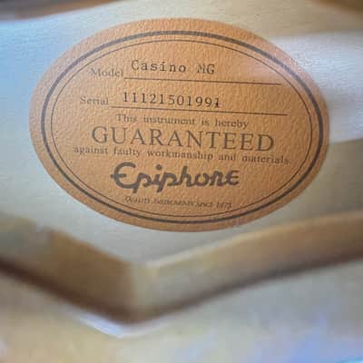 2011 Epiphone Casino Reissue with Pau Ferro Fretboard 2019 - Metallic Goldtop image 15