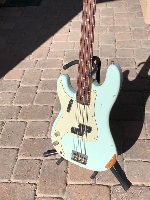 Nash Left Handed Pbass 2018 Sonic Blue image 1