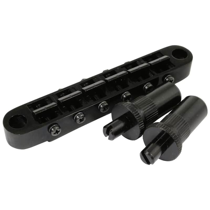 GOTOH GE103B-T Guitar Bridge with large metric posts Black image 1