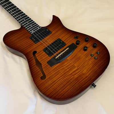 Carvin AE-185 Acoustic/Electric "Hybrid" Semi-Hollow Body - Flame Maple - Made in USA - Free Pro Setup image 4