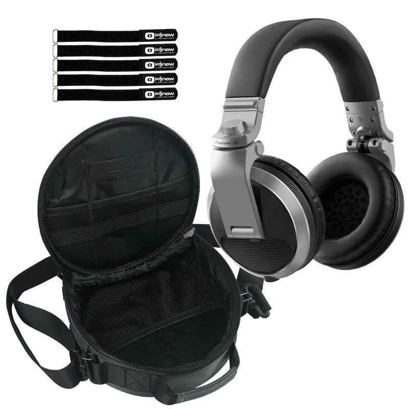 Pioneer DJ HDJ-X5 Professional Over-Ear DJ Headphones Silver w Carrying Case image 1