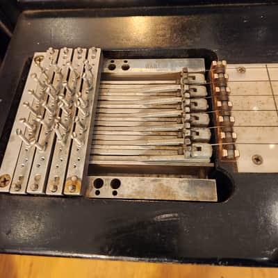 1940’s-50’s Harlin Brothers Vintage 12-String Pedal Steel Guitar Black Very Cool image 5