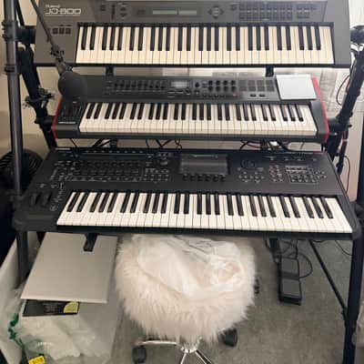 Yamaha Montage M6 + Roland JD-800 + Novation Impulse 61 Keyboard Rig with Stand (BUNDLE) image 4