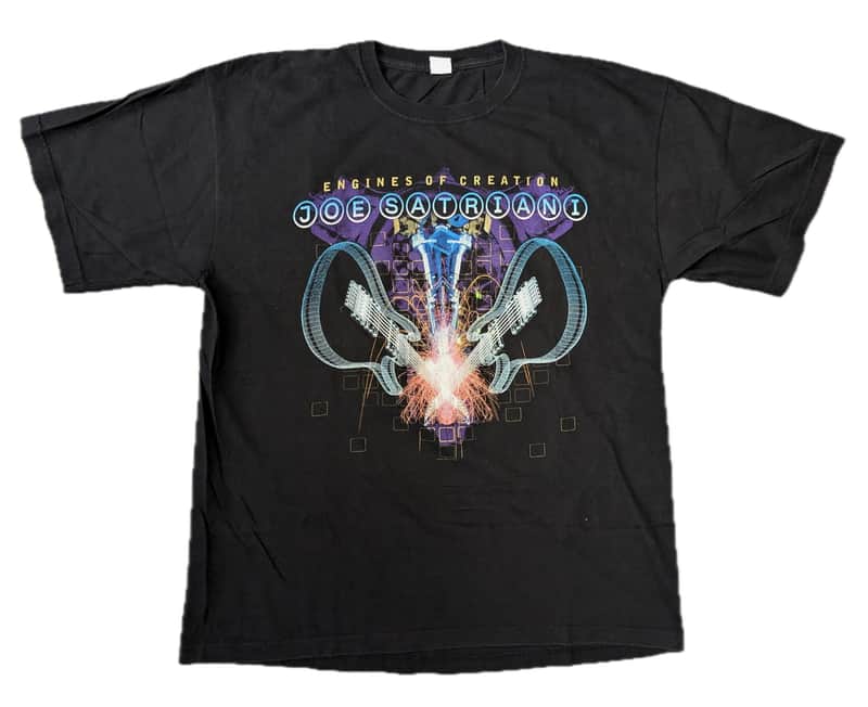 Vintage JOE SATRIANI 2000 Tour T-Shirt Men's (L) Black, 2000s Collactable image 1