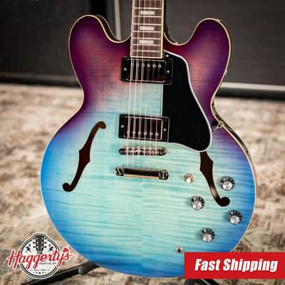 Epiphone ES-335 Figured Semi-hollow Electric Guitar - Blueberry Burst image 1