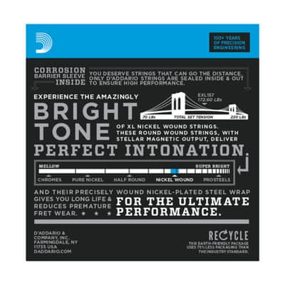 D'Addario E-Guitar Strings EXL157 14-68 Nickel Wound - Strings image 2