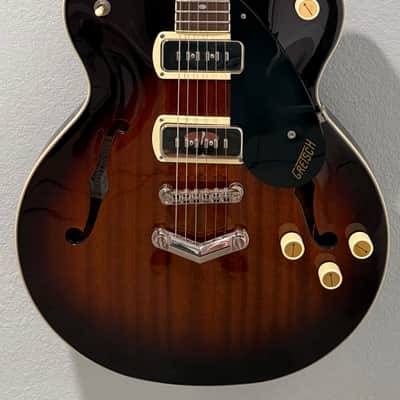 Gretsch G2622-P90 Streamliner Center Block Double Cutaway with V-Stoptail Havana Burst w Hardshell Gator Case image 1