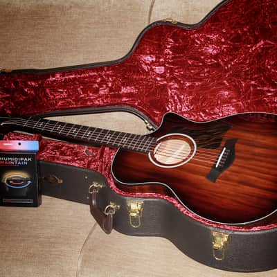 Taylor 324ce Next Generation Acoustic-Electric Guitar – V-Class Bracing, Mahogany Shaded Edgeburst image 24