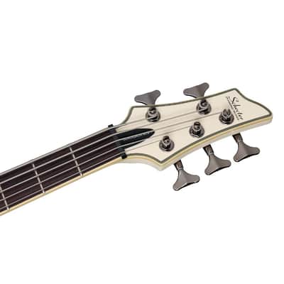 Schecter Blackjack ATX C-5 5 String Bass Guitar, Aged White AWHT NEW image 8