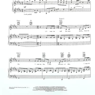 When You Tell Me That You Love Me Piano/Vocal/Guitar image 2