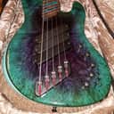 Dingwall Super J 5-String 2021 - Buckeye Burl Purple To Turquoise Reverseburst