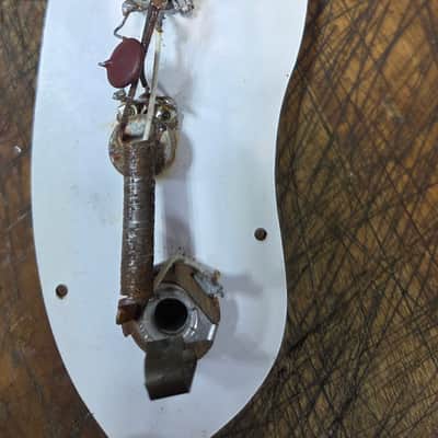 Vintage RARE 1966 Harmony Bobcat Loaded Pickguard Mini Pots Wiring Harness Switch Input Jack Luthier Parts image 6