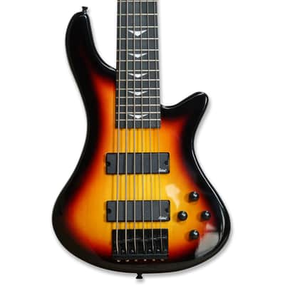 6 String Electric Bass Bolt_On Maple Neck,Poplar Body Sunburst image 2