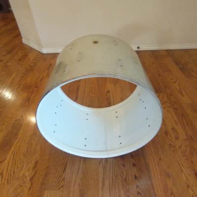 Ludwig Vintage 1965 Downbeat 14 x 20 silver sparkle bass drum shell very nice! image 2