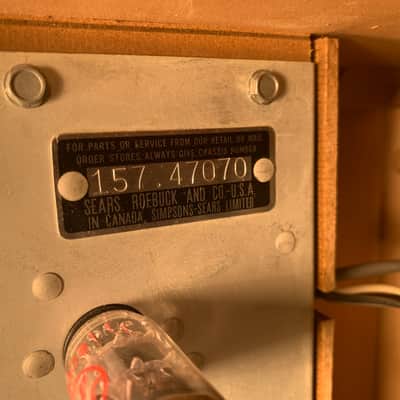 Silvertone Model 4707 45-Watt 1x12 Organ Amplifier 1960s - Wood with Wheat Grille image 14