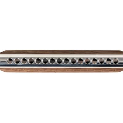 Suzuki S-64CW Sirius 16 Hole Chromatic Cross Harmonica. Wood Cover image 2