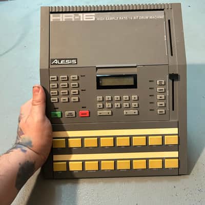 Alesis HR-16 High Sample Rate 16-Bit Drum Machine 1980s - Gray