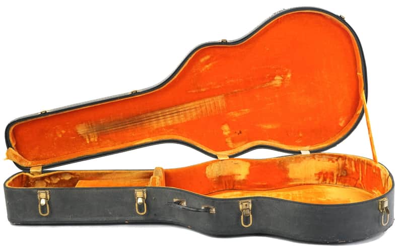 Gibson J200 Case Black with Yellow Lining 1960s image 1