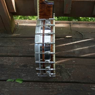 Wildwood Heirloom Open Back Banjo Tubaphone Tone ring Flamed Maple neck Engraved Inlays Old Time image 13