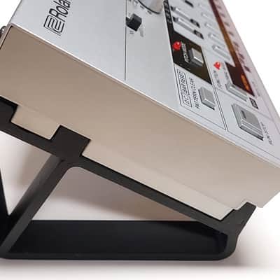 Black Color 30 Degree Angled Custom Made Stands For Roland Boutique TB-03 Bassline Synthesizers - Made in USA