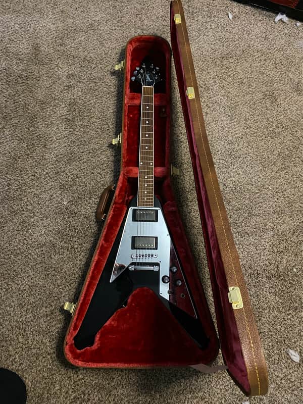 2022 Gibson Flying V Ebony Mirror Limited Edition (Sanded Neck)