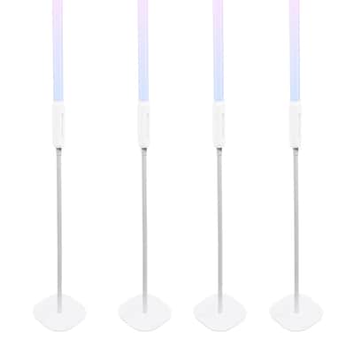 Rockville 4x ROCK SABER White Wireless DMX DJ Battery Tube Lights+Stands+Bag image 6